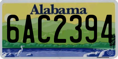 AL license plate 6AC2394