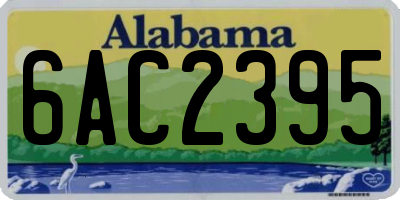 AL license plate 6AC2395