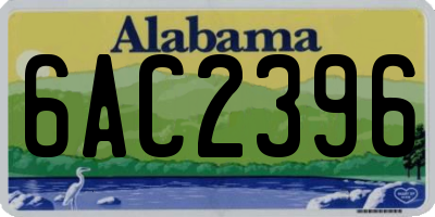 AL license plate 6AC2396