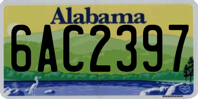 AL license plate 6AC2397