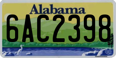 AL license plate 6AC2398
