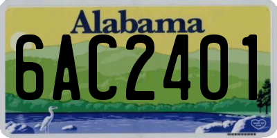 AL license plate 6AC2401