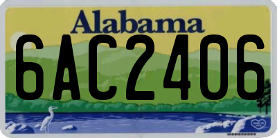 AL license plate 6AC2406
