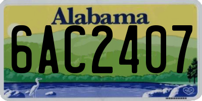 AL license plate 6AC2407