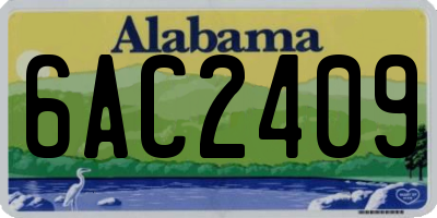 AL license plate 6AC2409