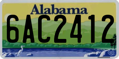 AL license plate 6AC2412