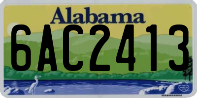 AL license plate 6AC2413