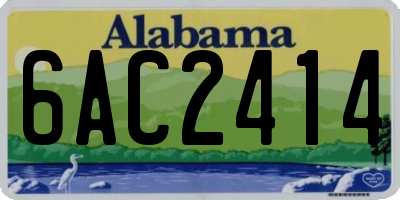 AL license plate 6AC2414