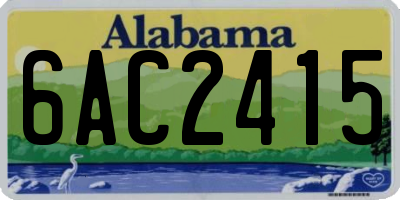AL license plate 6AC2415