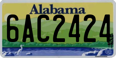 AL license plate 6AC2424