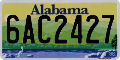 AL license plate 6AC2427