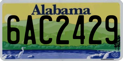 AL license plate 6AC2429