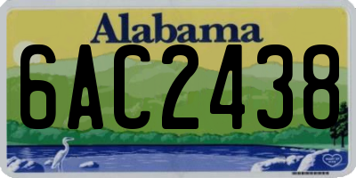 AL license plate 6AC2438