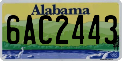 AL license plate 6AC2443
