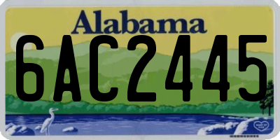 AL license plate 6AC2445