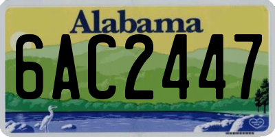 AL license plate 6AC2447