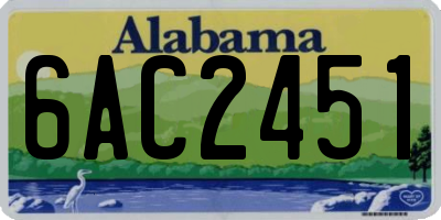 AL license plate 6AC2451