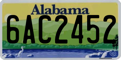 AL license plate 6AC2452