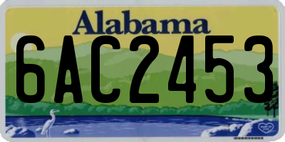 AL license plate 6AC2453