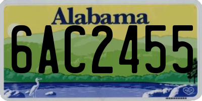 AL license plate 6AC2455