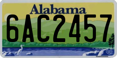 AL license plate 6AC2457