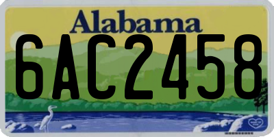AL license plate 6AC2458