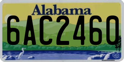 AL license plate 6AC2460