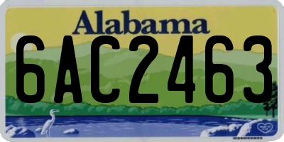 AL license plate 6AC2463
