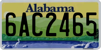 AL license plate 6AC2465