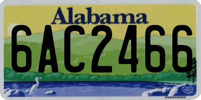 AL license plate 6AC2466