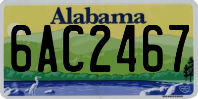 AL license plate 6AC2467