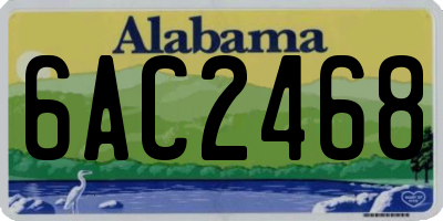 AL license plate 6AC2468