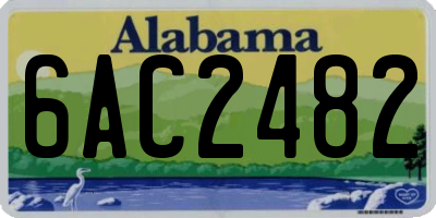 AL license plate 6AC2482