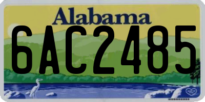 AL license plate 6AC2485