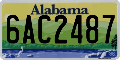 AL license plate 6AC2487