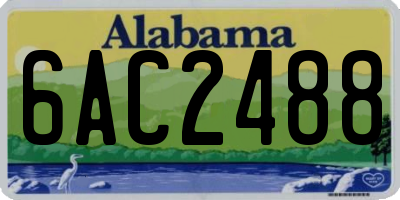 AL license plate 6AC2488