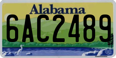 AL license plate 6AC2489