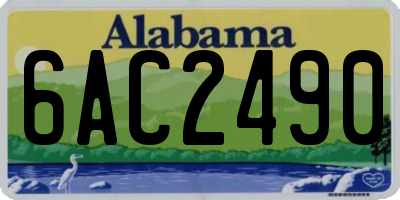 AL license plate 6AC2490