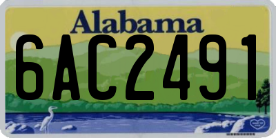 AL license plate 6AC2491