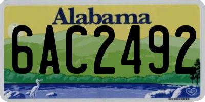 AL license plate 6AC2492