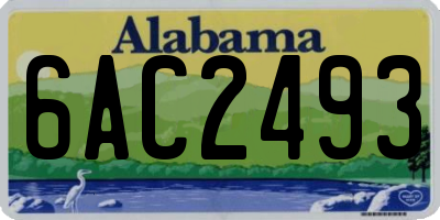 AL license plate 6AC2493