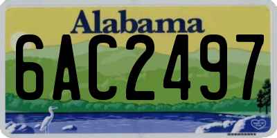 AL license plate 6AC2497