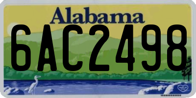 AL license plate 6AC2498