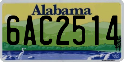AL license plate 6AC2514