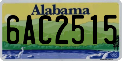 AL license plate 6AC2515