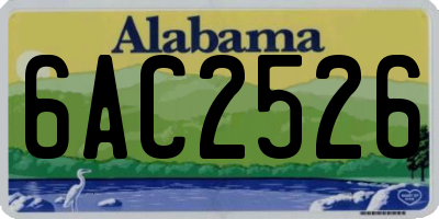 AL license plate 6AC2526