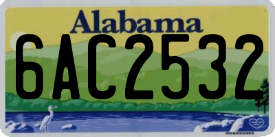 AL license plate 6AC2532