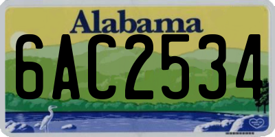 AL license plate 6AC2534