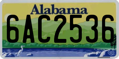 AL license plate 6AC2536