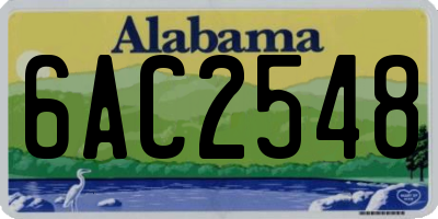 AL license plate 6AC2548